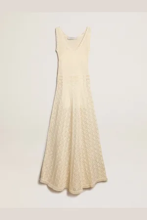 Golden Goose Vestito A Canotta Di Color Ecrù