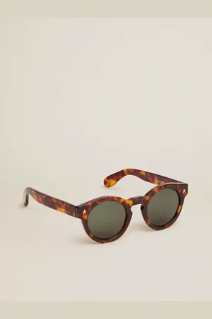 Golden Goose Occhiali Da Sole Modello Panthos Con Montatura Havana E Dettagli Oro