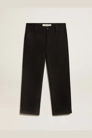 Golden Goose Pantalone Chino Da Uomo In Cotone Color Nero
