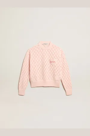 Golden Goose Maglioncino A Maglia Girocollo Cropped A Rombi
