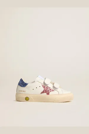 Golden Goose May School Young In Pelle Con Stella E Talloncino Glitter