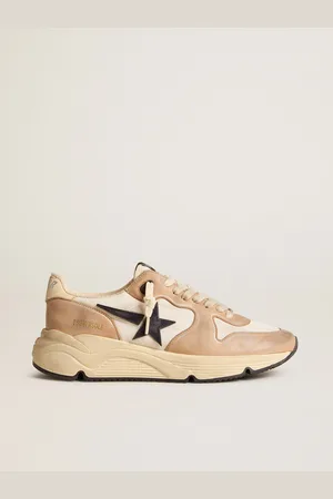 Golden Goose Running Sole In Nylon E Nabuk Con Stella In Suede Nero