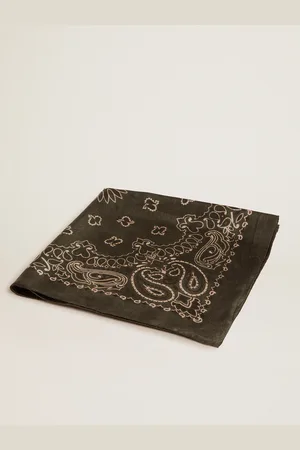 Golden Goose Foulard Color Verde Muschio Con Motivo Paisley