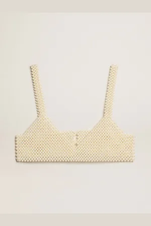 Golden Goose Top Da Donna In Filo Di Perle