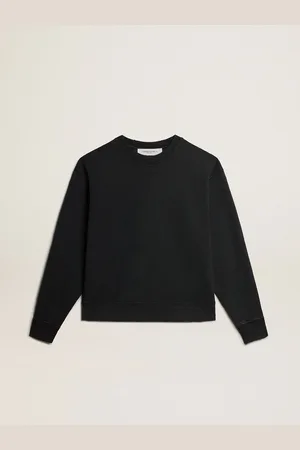 Golden Goose Felpa Di Colore Nero Lavato Con Logo Reverse Sul Retro - Jersey Capsule