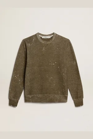 Golden Goose Felpa In Cotone Color Faggio Effetto Vintage