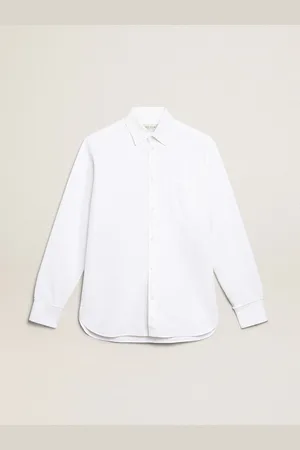 Golden Goose Camicia Di Colore Bianco In Cotone