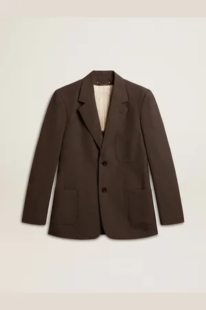 Golden Goose Giacca Sartoriale Da Uomo In Lana Vergine Di Colore Grigio Antracite