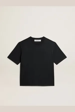Golden Goose T-shirt Di Colore Nero Lavato Con Logo Reverse Sul Retro - Jersey Capsule