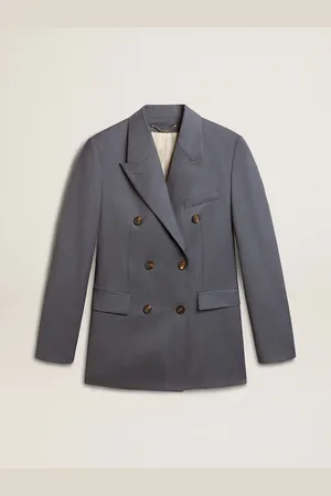 Golden Goose Blazer Doppiopetto Da Donna Color Carta Da Zucchero