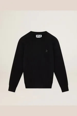 Golden Goose Felpa Archibald Collezione Star Di Colore Nero Con Stella Ton Sur Ton Sul Davanti