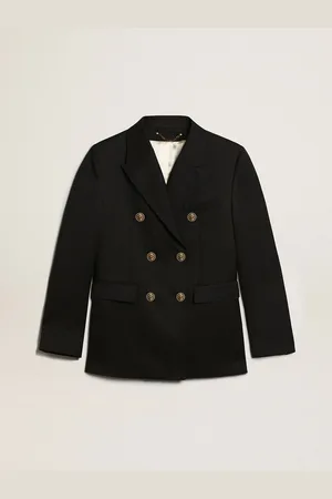 Golden Goose Blazer Doppiopetto Da Donna Color Blu Scuro