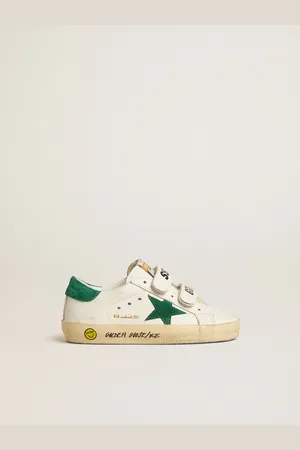 Golden Goose Old School Junior Con Stella E Talloncino In Suede Verde