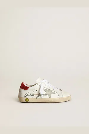 Golden Goose Super-star Junior Con Stella E Talloncino Rosso