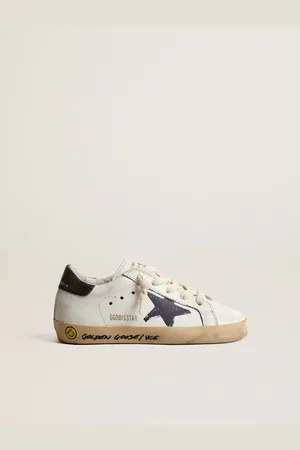Golden Goose Super-star Young In Nappa Con Stella Stampata E Talloncino Nero