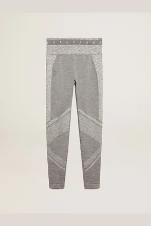 Golden Goose Leggins A Mezza Cucitura Da Donna Di Colore Grigio Melange