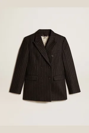 Golden Goose Blazer Doppiopetto Da Donna In Lana Color Grigio Melange