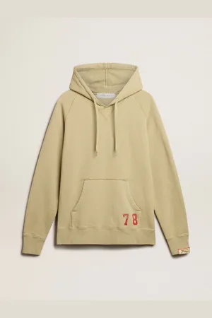 Golden Goose Felpa Con Cappuccio Di Colore Eucalipto Chiaro Con Tasca Frontale