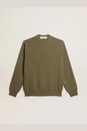 Golden Goose Maglione Girocollo Da Uomo In Cotone Con Logo Sul Retro