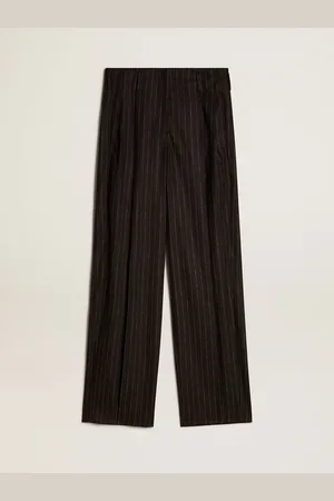 Golden Goose Pantalone Da Donna In Lana Di Colore Grigio Scuro