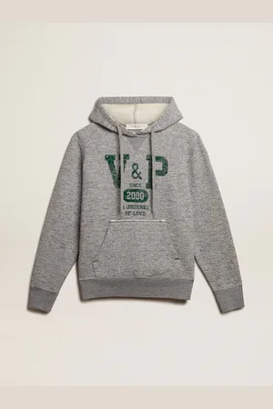 Golden Goose Felpa Con Cappuccio Di Colore Grigio Con Tasca Frontale