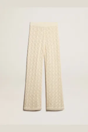 Golden Goose Pantaloni Da Donna Di Color Ecrù