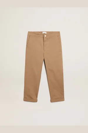Golden Goose Pantalone Chino Da Bambino In Cotone Color Caramello
