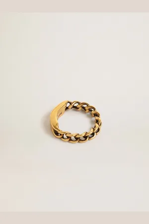Golden Goose Anello Di Colore Oro Antico Con Maglie Regolari