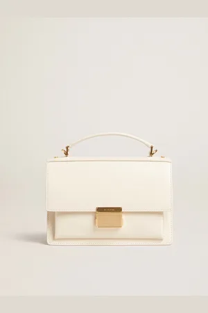 Golden Goose Venezia Bag In Pelle Palmellato Burro E Dettagli Oro