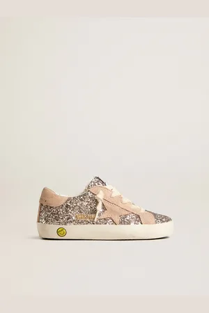 Golden Goose Super-star Young In Glitter Con Stella E Talloncino In Suede