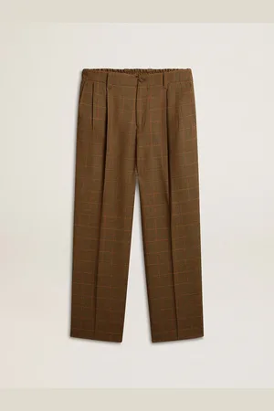 Golden Goose Pantalone Da Uomo In Pied De Poule Tricolore