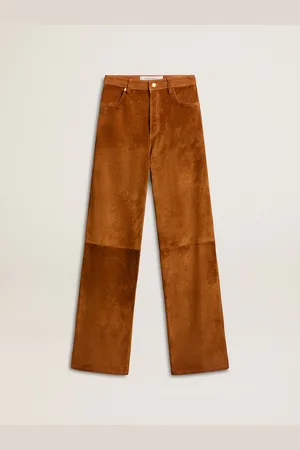Golden Goose Pantalone Da Donna In Crosta Color Tabacco