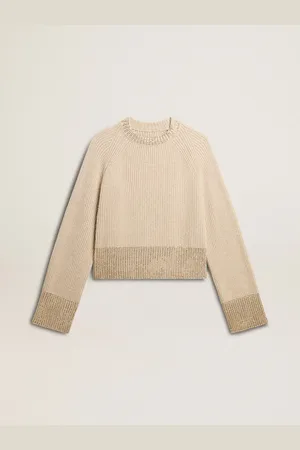 Golden Goose Maglione Boxy Da Donna In Lana Con Applicazione Hotfix Di Cristalli
