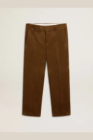 Golden Goose Pantalone Da Uomo In Velluto A Coste Di Colore Oliva Scuro