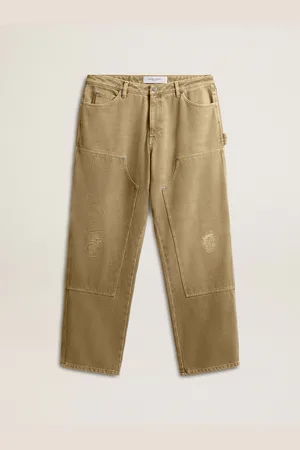 Golden Goose Pantalone Da Uomo In Cotone Dall