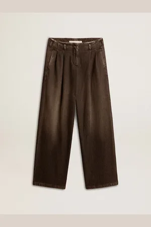 Golden Goose Pantalone Da Donna In Cotone Dal Lavaggio Medio