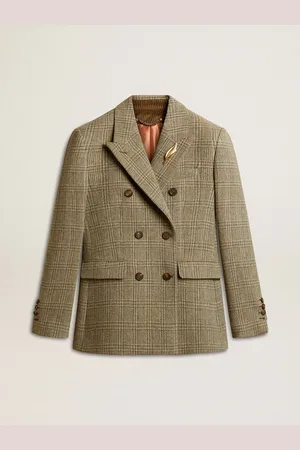 Golden Goose Blazer Doppiopetto Da Donna In Lana Shetland