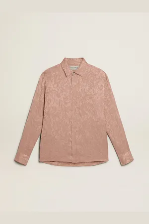 Golden Goose Camicia Da Donna In Viscosa Color Rosa Con Motivo Floreale