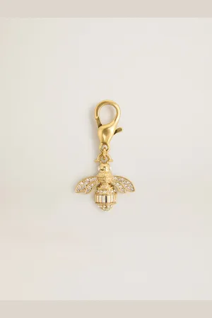 Golden Goose Charm In Ottone A Forma Di Ape Color Oro Con Cristalli