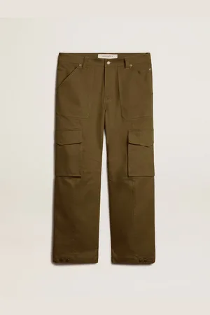 Golden Goose Pantalone Cargo Color Verde Oliva