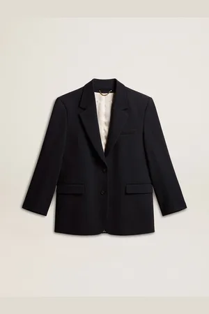 Golden Goose Giacca Blazer Nera Da Donna In Misto Lana