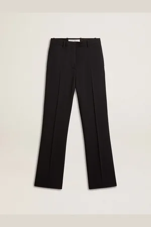 Golden Goose Pantalone Morbido Di Colore Nero Da Donna In Misto Lana