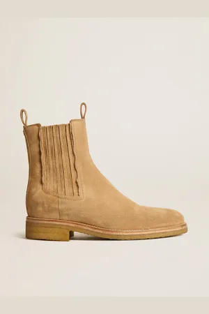 Golden Goose Stivaletti Chelsea In Suede Tabacco
