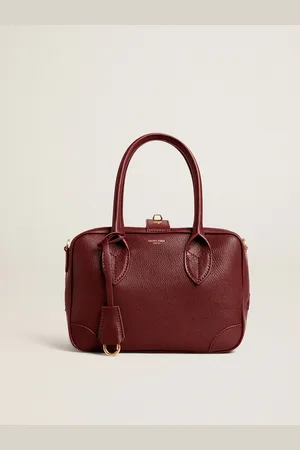 Golden Goose Vita Bag In Pelle Ovina Color Borgogna E Dettagli Oro