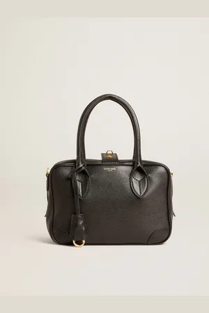 Golden Goose Vita Bag In Pelle Ovina Nera E Dettagli Oro
