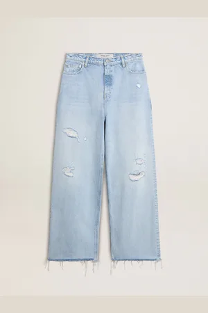 Golden Goose Pantalone In Denim Da Donna Effetto Lived-in