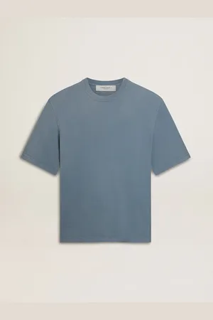 Golden Goose T-shirt Unisex In Cotone Color Carta Da Zucchero Con Stampa Reverse Sul Retro