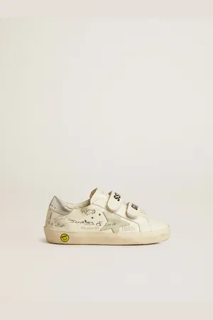 Golden Goose Old School Junior Con Stella In Suede E Talloncino In Pelle Laminata