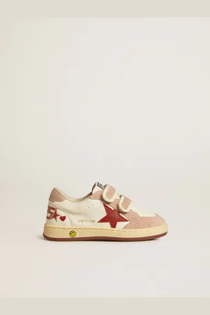 Golden Goose Ball Star Junior In Nappa Con Stella In Nappa E Talloncino In Suede Rosa