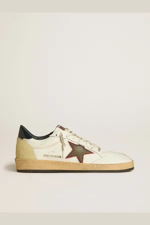 Golden Goose Ball Star Uomo Ltd Con Stella In Rete E Talloncino In Pelle Blu Notte